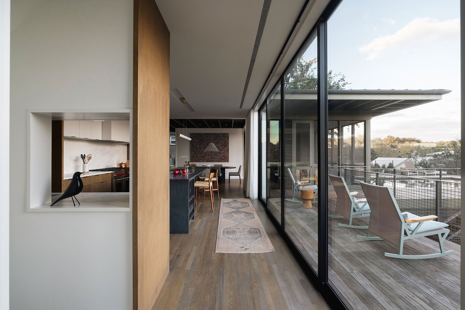 Kitchen and dining to the deck