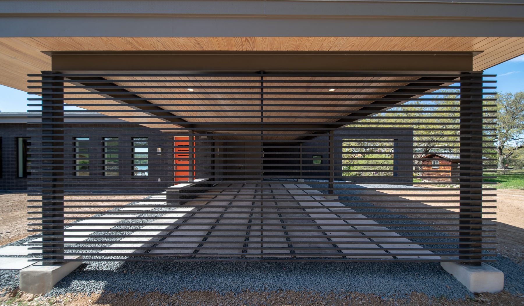 Pedernales House- the breezeway screen